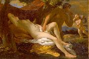 Nicolas Poussin Jupiter and Antiope or Venus and Satyr Spain oil painting artist
